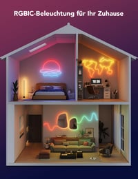 Govee Neon Rope Light 2 RGBIC LED neónový pás 5 m, mapovanie tvarov, DIY dizajn, kompatibilný so SmartThings, Matter, Alexa a Google Assistant, g 3