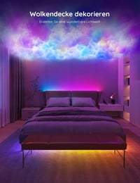 Bandă LED Govee RGBIC 5 m, Control pe segmente, Sincronizare cu muzica, Iluminare RGB multicoloră 6