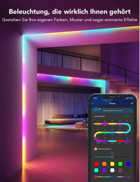 Bandă LED Govee RGBIC 5 m, Control pe segmente, Sincronizare cu muzica, Iluminare RGB multicoloră 5