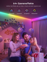 Bandă LED Govee RGBIC 5 m, Control pe segmente, Sincronizare cu muzica, Iluminare RGB multicoloră 4