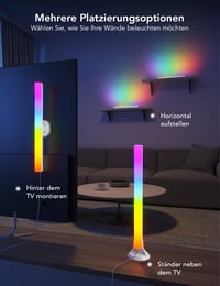 Govee RGBIC TV Light Bars WiFi Retroiluminare TV cu Sursă Dublă de Lumină, Bandă RGB Ambilight 4