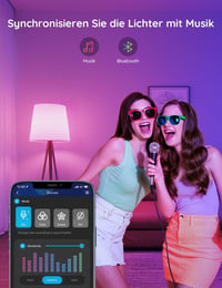 Inteligentná LED žiarovka Govee E27 RGBWW, WiFi, kompatibilná s Matter, Alexa a Google Assistant, 16 miliónov farieb, 800 lm, 54 scén, 2 ks 6