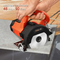 GOXAWEE Körfűrész 1800W Elektromos Fűrész Fához Műanyaghoz Fémhez 12000RPM 62mm Vágásmélység 4 Tárcsával 6