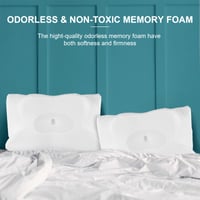 GOXIFACA Ortopéd Memory Foam Párna Nyakfájásra, Hát- és Oldalt Alvóknak, Ergonomikus Nyakpárna, Fehér, 60x35x10/12 cm 6