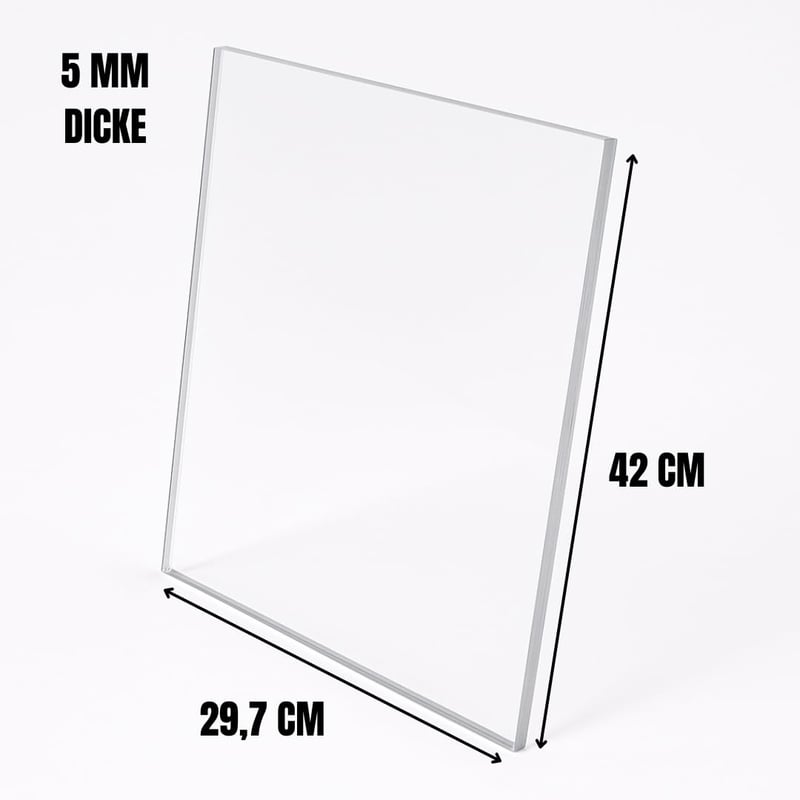 GOYAPRINT Akril üveg lap 5mm átlátszó PMMA műanyag 29,7x42cm