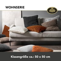 Gözze menčestrová obliečka na vankúš s vzorom, 2 ks, 50x50 cm, bobuľovo červená 4