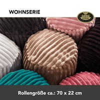 Dekoratívny valcový vankúš na krk Gözze so vzhľadom menčestru, 70 x 22 cm, strieborný 4
