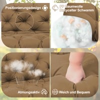 GPCHZM Vodeodolný podsedák na hojdačku s operadlom – 180 cm, hrúbka 12,5 cm, na záhradnú hojdačku, terasu a verandu 3
