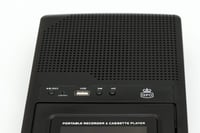 Kazetový magnetofón GPO CRS132B s externým mikrofónom a funkciou nahrávania na USB 3