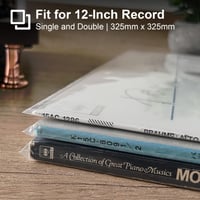 GPXIIZ 50 ks vonkajších ochranných obalov na vinylové platne, 12-palcové, s UV ochranou, bezkyslý polyetylénový obal archívnej kvality na single a LP platne 5
