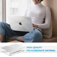 GPXIIZ Ochranné puzdro na MacBook Air 13" M1 2021 2020 2019 2018, krištáľovo čisté, priehľadné, ultratenké pevné puzdro pre modely A2337 A2179 A1932 13" 7