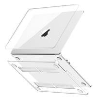 GPXIIZ Ochranné puzdro na MacBook Air 13" M1 2021 2020 2019 2018, krištáľovo čisté, priehľadné, ultratenké pevné puzdro pre modely A2337 A2179 A1932 13" 1