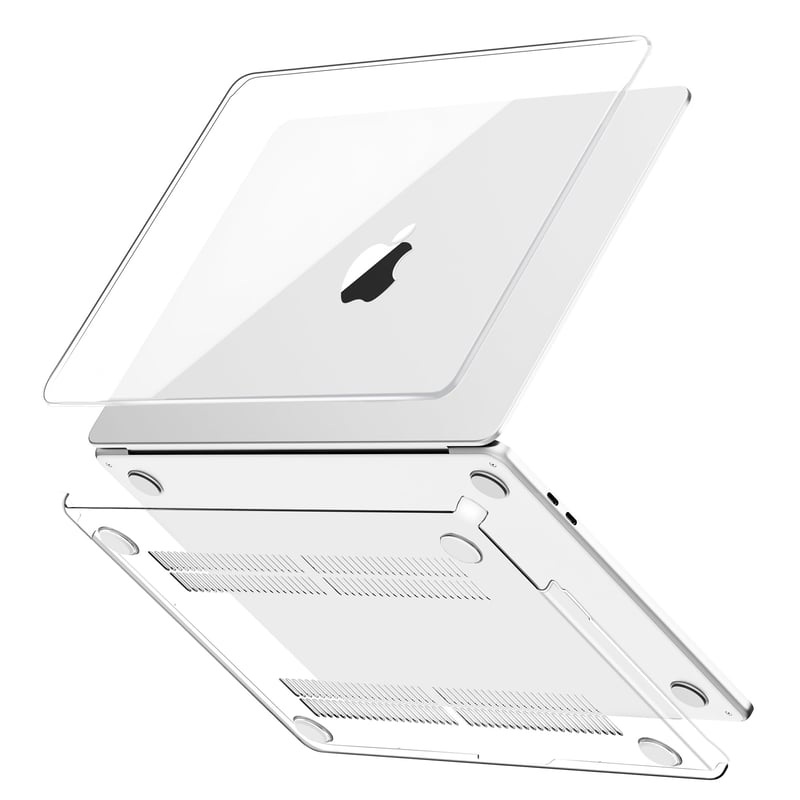 GPXIIZ Ochranné puzdro na MacBook Air 13" M1 2021 2020 2019 2018, krištáľovo čisté, priehľadné, ultratenké pevné puzdro pre modely A2337 A2179 A1932 13"