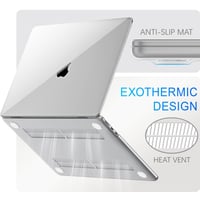 GPXIIZ Ochranné puzdro na MacBook Air 13" M1 2021 2020 2019 2018, krištáľovo čisté, priehľadné, ultratenké pevné puzdro pre modely A2337 A2179 A1932 13" 4