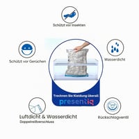 Set saci de vid GQC - 12 buc Saci reutilizabili pentru depozitare Haine, Lenjerie de pat, Perne - Rezistenți la mucegai și insecte, Fără pompare manuală, 80% H 5