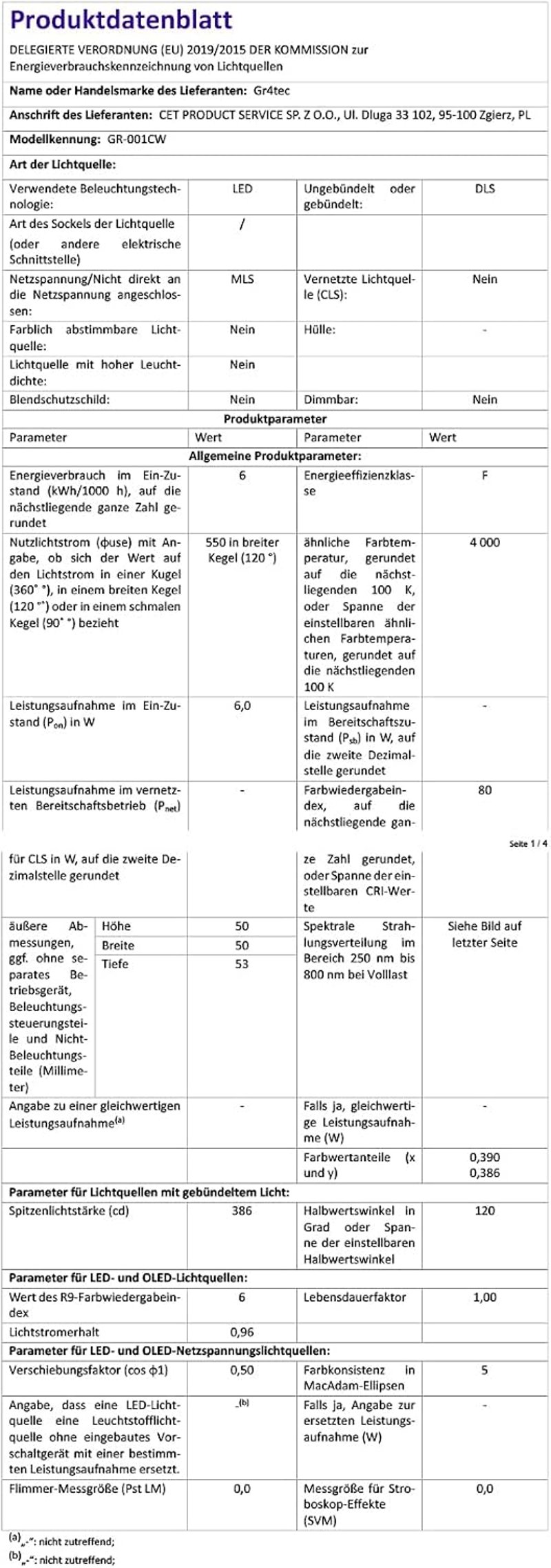 Gr4tec 5 állítható LED spotlámpa matt fehér mennyezeti lámpa GU10 6W 4000K 550 lm 5 db izzóval k