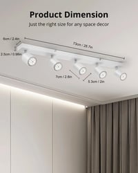 Gr4tec 5 állítható LED spotlámpa matt fehér mennyezeti lámpa GU10 6W 4000K 550 lm 5 db izzóval k 5