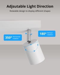 Gr4tec 5 állítható LED spotlámpa matt fehér mennyezeti lámpa GU10 6W 4000K 550 lm 5 db izzóval k 2