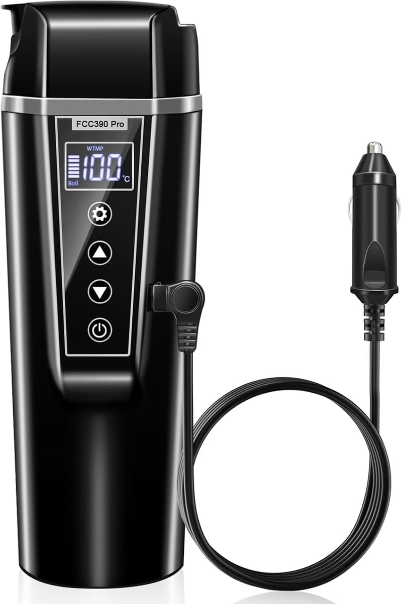 GRACEALL 12V 24V autós vízforraló 450ml gyors felmelegítéssel