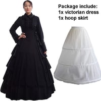 GRACEART Gótikus Victorian Reneszánsz Maxi Ruha Jelmez Női M 2