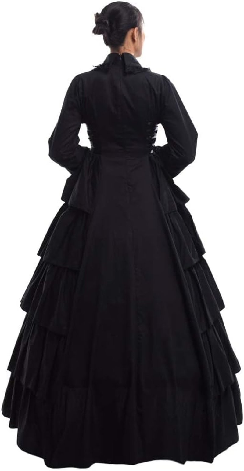 GRACEART Gótikus Victorian Reneszánsz Maxi Ruha Jelmez Női M