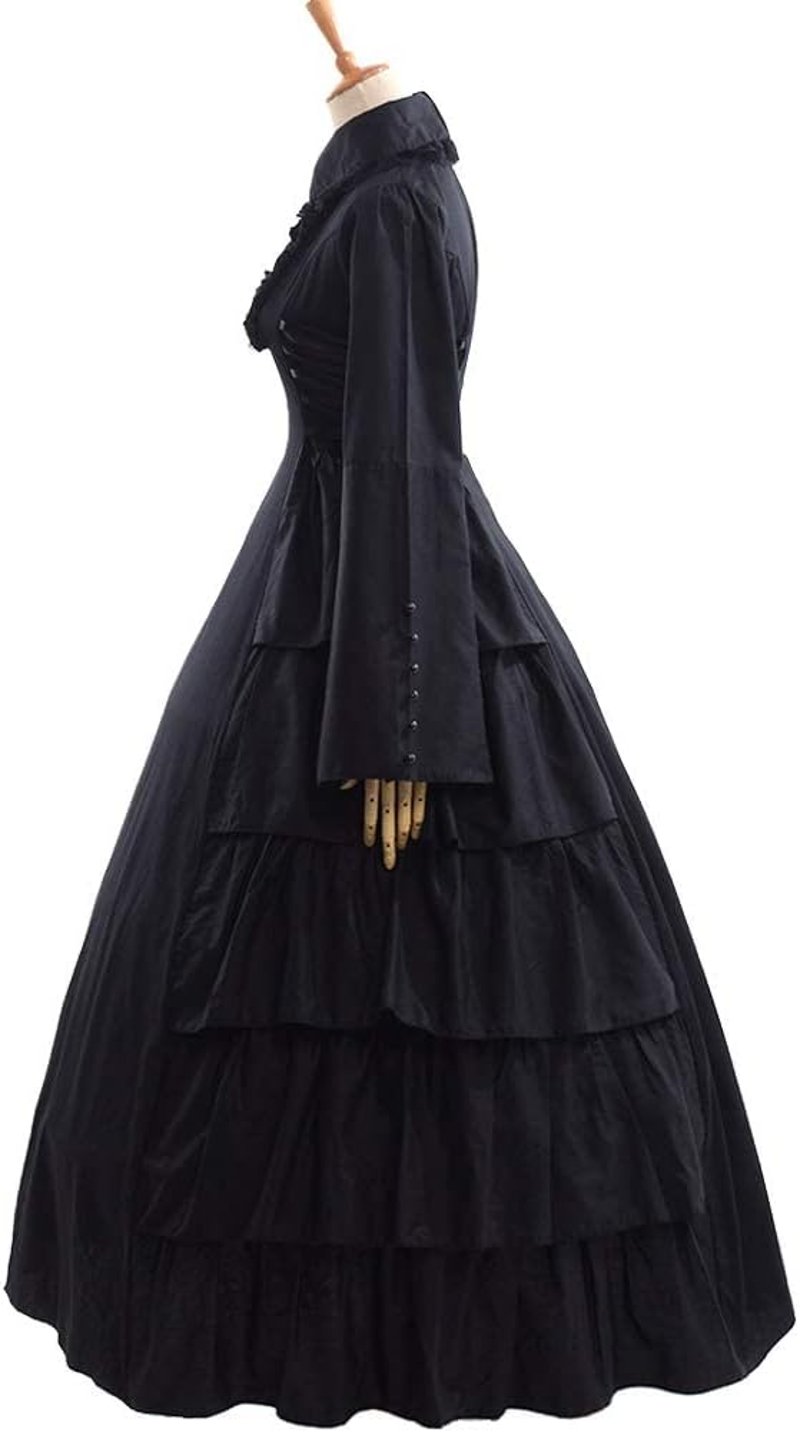 GRACEART Gótikus Victorian Reneszánsz Maxi Ruha Jelmez Női M