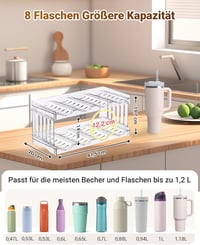Gracenal 2 szintes palacktartó szekrénybe, konyhai szervezőrendszer 1,2L palackokhoz 2