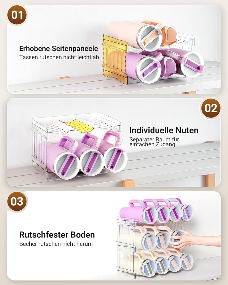 Gracenal 2 szintes palacktartó szekrénybe, konyhai szervezőrendszer 1,2L palackokhoz