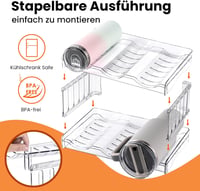 Gracenal 4 szintes palacktartó szekrénybe és hűtőbe, Stanley pohár organizer 1,2L palackokhoz 5