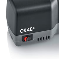 Brúska na nože GRAEF CC82 v čiernej farbe s technológiou CrissCross a Dizor, uhol brúsenia 20 stupňov, vhodná na kuchynské, poľovnícke a outdoorové nože, jednoduchá obsluha 2