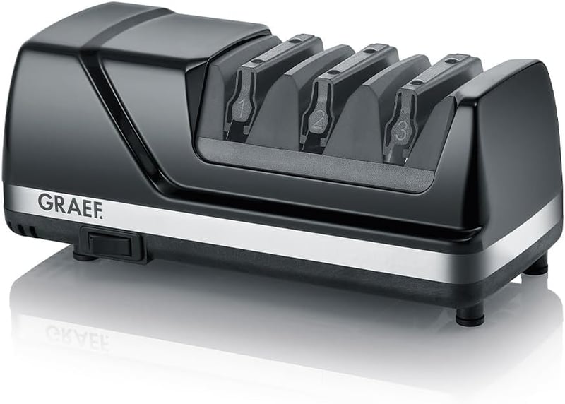 Graef CX125DE Knife Sharpener, 75, Diamond Discs, Black
