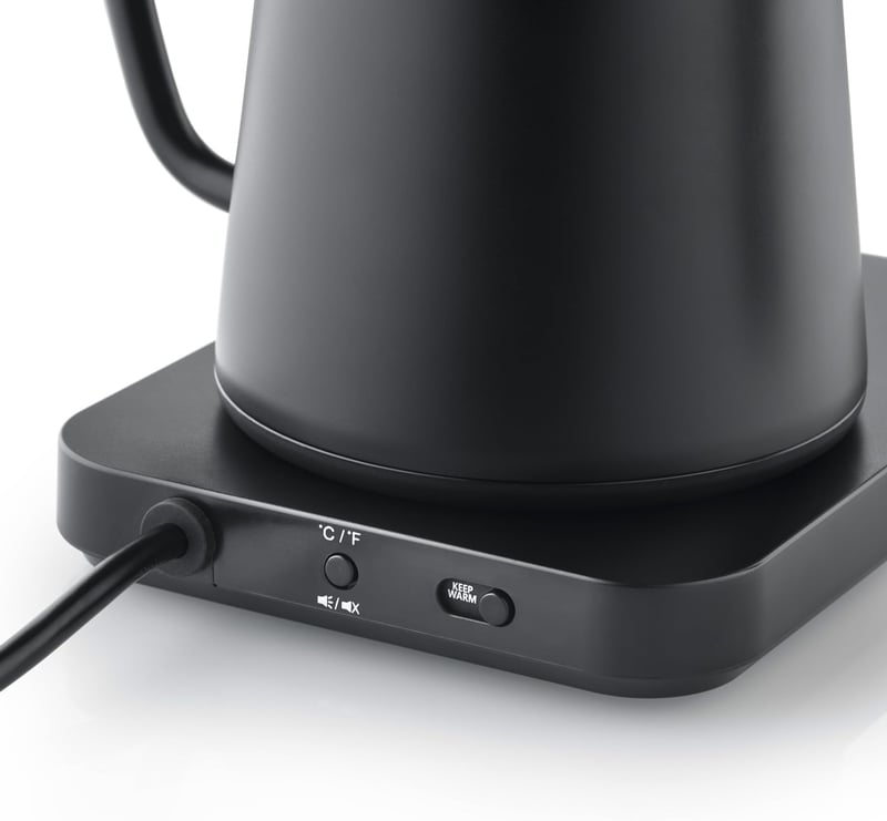 GRAEF GK502 Gooseneck Vízforraló Hőmérsékletes Kijelzővel és Időzítővel 900ml Fekete