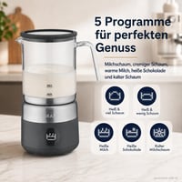 GRAEF MS802EU Električni pjenjač mlijeka – 500 ml, pjena vrhunske kvalitete, uklonjivi stakleni vrč, 5 programa, zaslon na dodir, crni 3