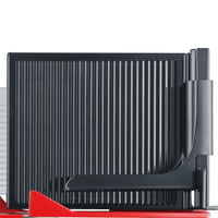 Elektrický krájač GRAEF SKS100 – 170 mm nerezový vlnitý nôž, hrúbka krájania 0 – 20 mm, 170 W, detská poistka, červený 3