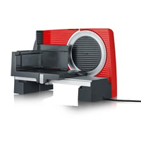 Elektrický krájač GRAEF SKS100 – 170 mm nerezový vlnitý nôž, hrúbka krájania 0 – 20 mm, 170 W, detská poistka, červený 4