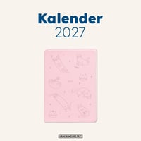 Agendă 2027 Grafik-Werkstatt, A6, aspect piele, roz 2