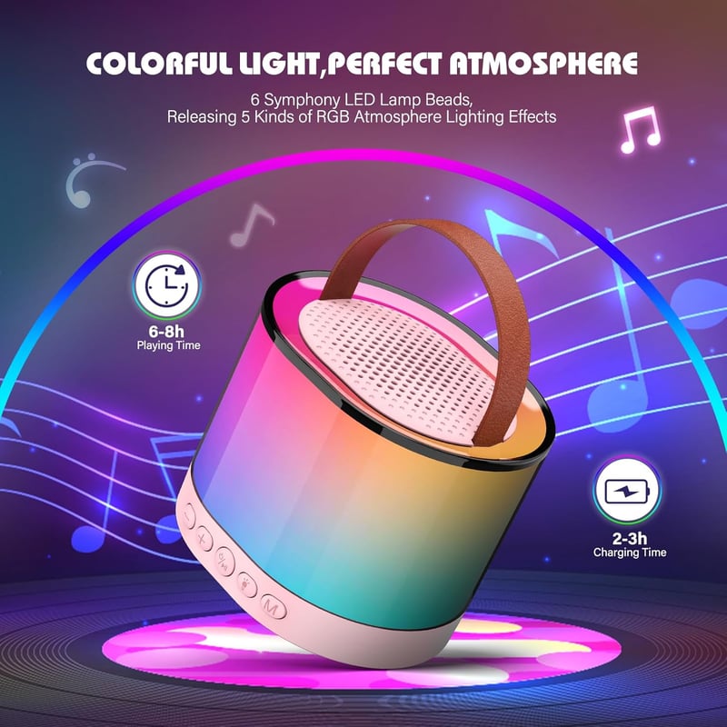 Gralal Karaoke Gép 2 Bluetooth Mikrofonnal Gyerekeknek 3-12 Év