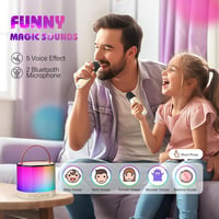 Gralal Mini Karaoke Gép 2 Mikrofonnal Bluetooth Gyerekeknek 3-12 Év 2