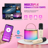 Gralal Mini Karaoke Gép 2 Mikrofonnal Bluetooth Gyerekeknek 3-12 Év 4