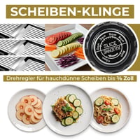 Gramercy Kitchen Company mandolina za rezanje povrća s 12 debljina reza, crna 3