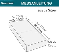Granbest 2 személyes kanapé ülőpárna huzat krém színben rugalmas spandex szövettel 6