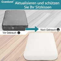 Granbest 2 személyes kanapé ülőpárna huzat krém színben rugalmas spandex szövettel 5