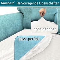 Granbest 2 személyes kanapé ülőpárna huzat krém színben rugalmas spandex szövettel 4