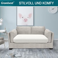 Granbest 2 személyes kanapé ülőpárna huzat krém színben rugalmas spandex szövettel 2