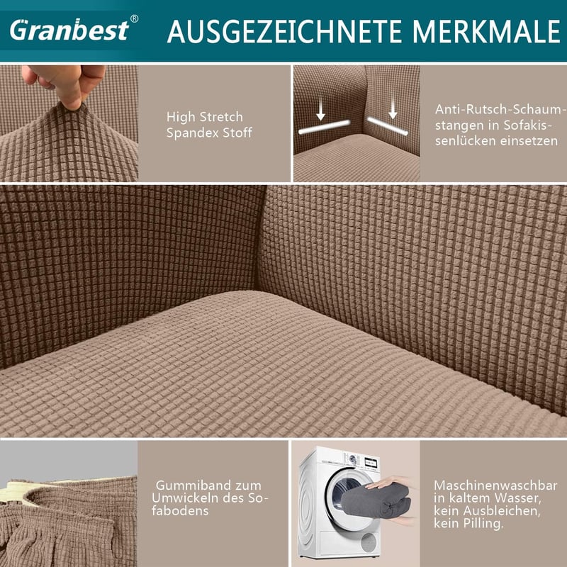 Granbest Jacquard Rugalmas Kanapévédő Takaró Kutyáknak és Háziállatoknak