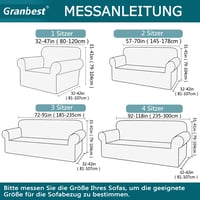 Granbest nepremokavý elastický poťah na kreslo, žakárový spandexový poťah na pohovku s protišmykovými penovými valčekmi, šalviovo zelený 5