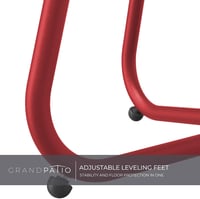Grand patio kerek kávézóasztal, könnyű és stabil, kültéri és beltéri asztal 7