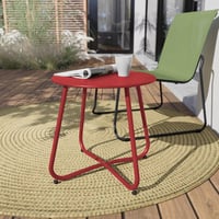Grand patio kerek kávézóasztal, könnyű és stabil, kültéri és beltéri asztal 4