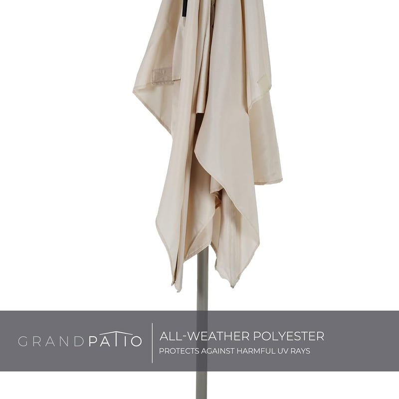 Grand patio Téglalap Erkély Napernyő UV Védelemmel 183x134cm Bézs