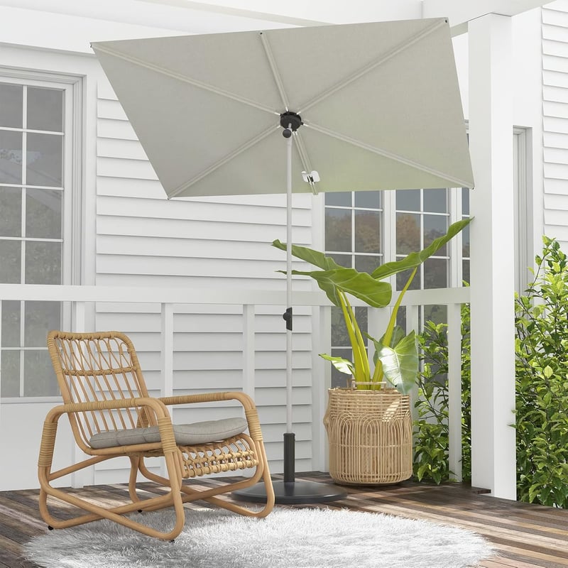 Grand patio Téglalap Erkély Napernyő UV Védelemmel 183x134cm Bézs